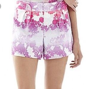L’Amour Nanette Lepore Pleated Floral Shorts